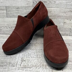 Clarks Artisan Daelyn Monarch Rust Suede Comfort Shoes Women Size 9.5